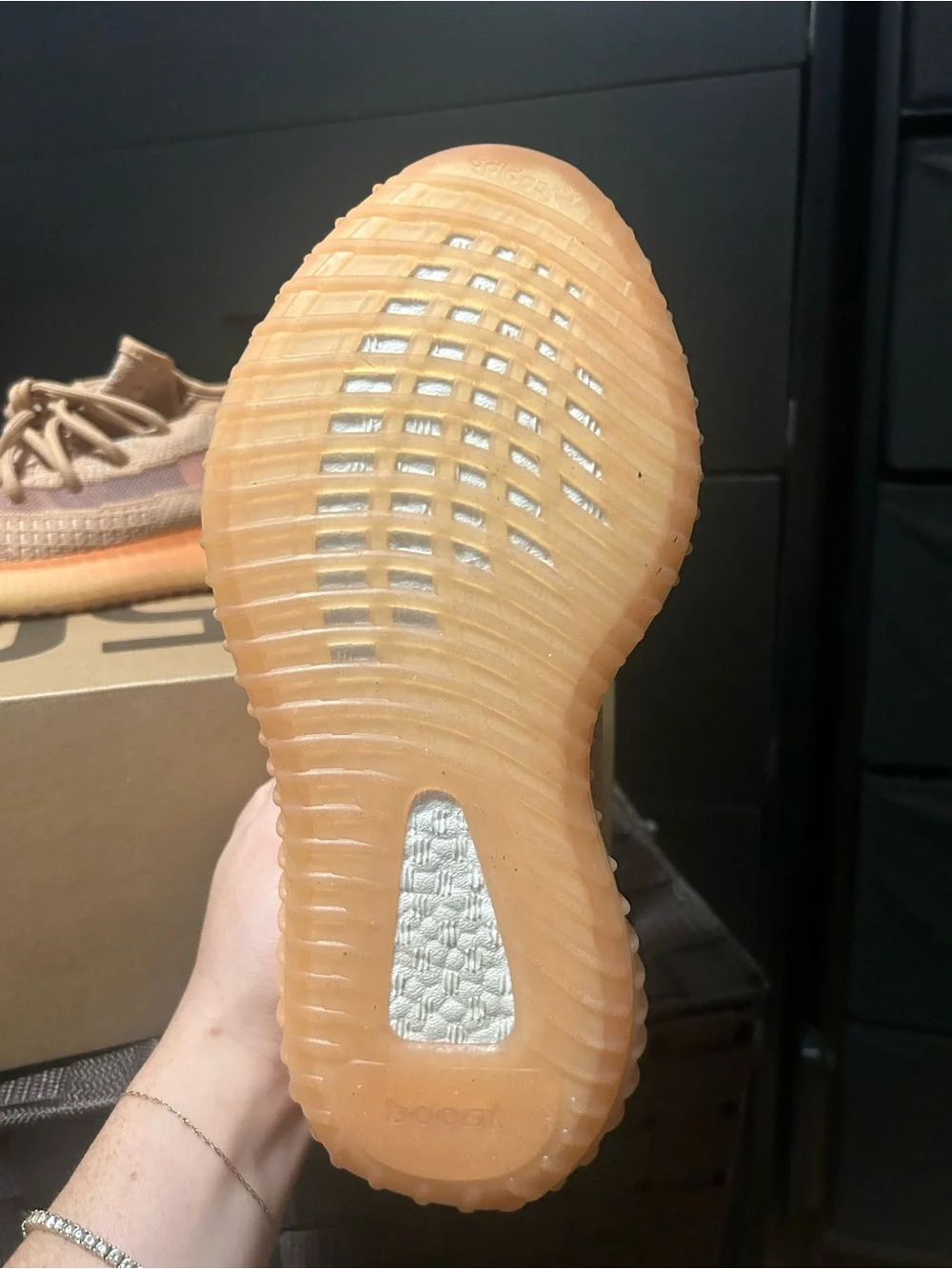 adidas Yeezy Boost 350 V2 — Clay with Bright Orange Accents